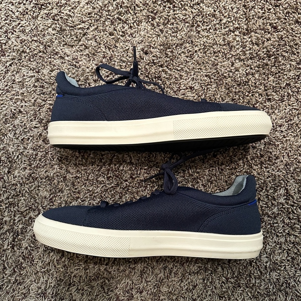Men's Rothy's Navy Blue Canvas Sneakers size 12 - Picture 2 of 5